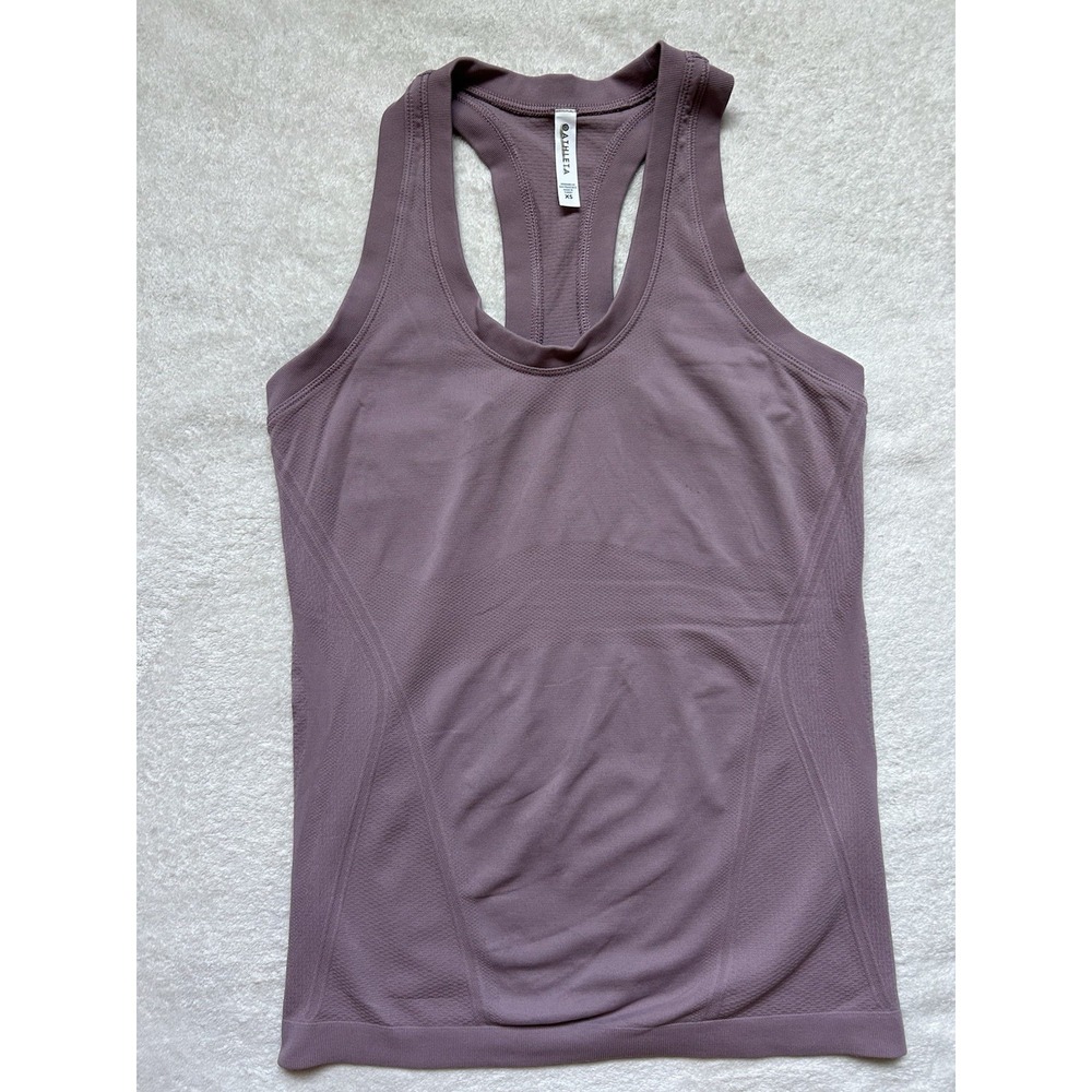 Athleta Purple Mauve Momentum Seamless Tank Top Women XS Athleisure Workout